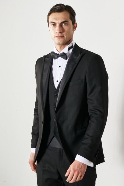 Altınyıldız 4A3222200011 6N Siyah Yelekli Erkek Smokin Takım