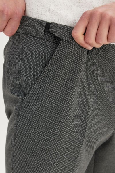 Altınyıldız ACE001252189 Siyah Erkek Puantajlı Yan Dik Cepli Kumaş Pantolon