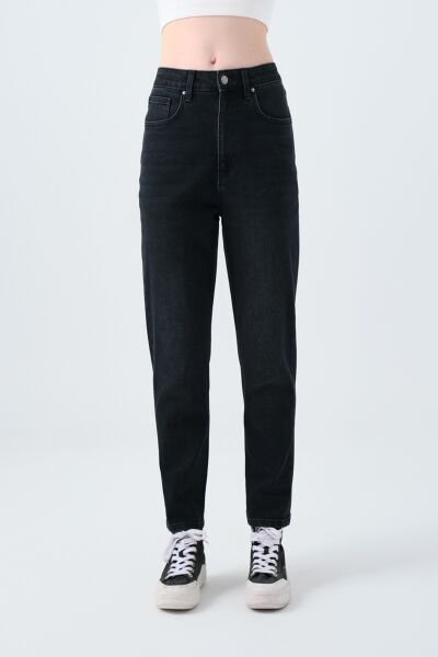 Loft 2037085 Mon Fit Antrasit Kadın Norma lPaça Yüksek Bel Kot Pantalon