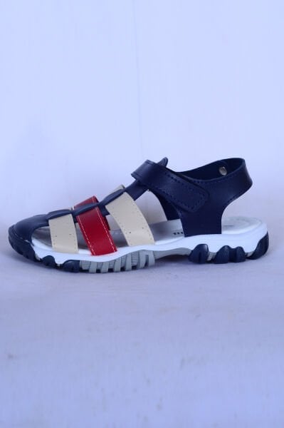 Ayakmod 173101 F Lacivert-Bej-Kırmızı  Erkek Çocuk Sandalet