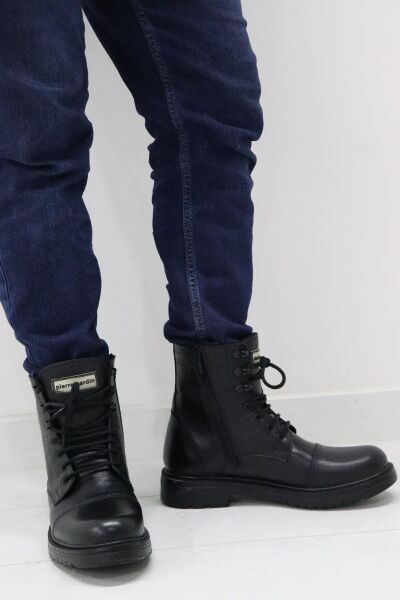 Pierre Cardin 381800 Erkek Siyah Deri Bot