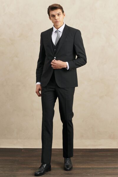 Altınyıldız 4a3110000001 Taylor/Trent Siyah Yelekli Erkek Takım Elbise