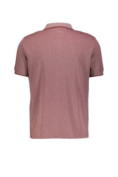 Altınyıldız 4A9000000004 Bordo-Beyaz Erkek Tek Cepli Polo Yaka T-shirt