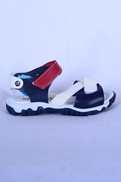 Ayakmod 22Y04 P Lacivert-Beyaz-Kırmızı Erkek Çocuk Sandalet