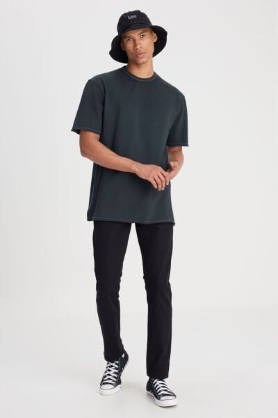 Lee L706HFAE Erkek Siyah Daren Jean Kot Pantolon