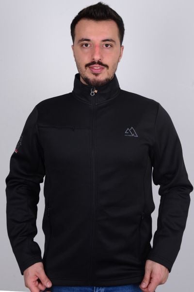 Cazador 23KCEEO05024 Siyah Fermuarlı Balıkçı Yaka Erkek Scuba Hırka