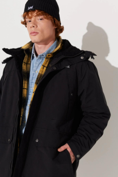 Lee L232220001 Outwear Siyah Erkek Mont