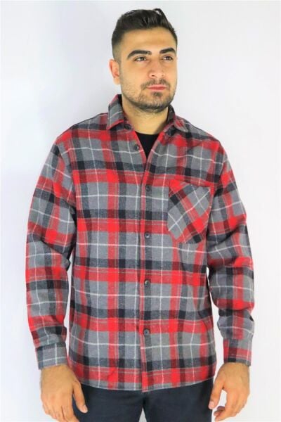 Hnc&Man 19-4635  Erkek Gri Oversize Gömlek