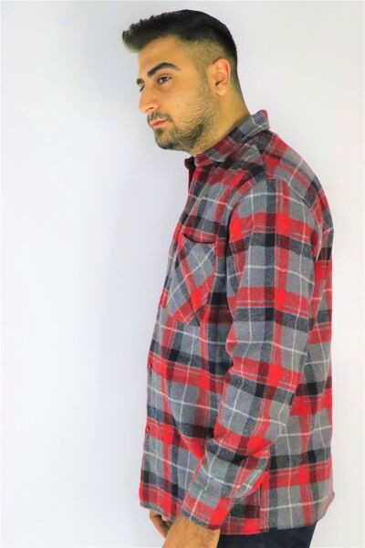Hnc&Man 19-4635  Erkek Gri Oversize Gömlek
