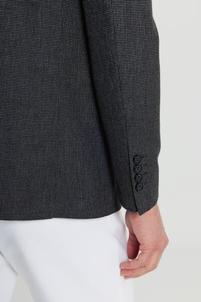 Altınyıldız ACE004252192 Siyah Erkek Regular Fit Astarsız Ceket