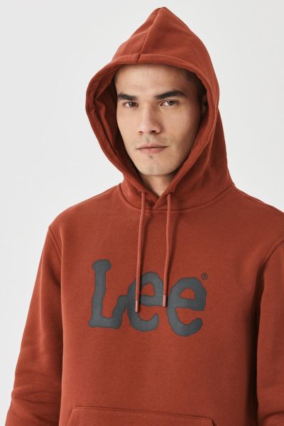 Lee L212021810 Erkek Kiremit Kapüşonlu Sweatshırt