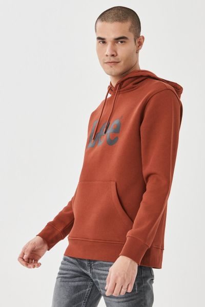 Lee L212021810 Erkek Kiremit Kapüşonlu Sweatshırt