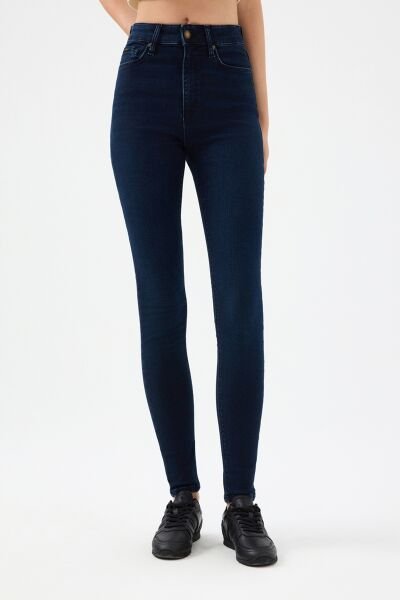 Loft 2037058 Natalie Koyu Mavi Kadın Dar Kesim Dar Paça Kot Pantolon