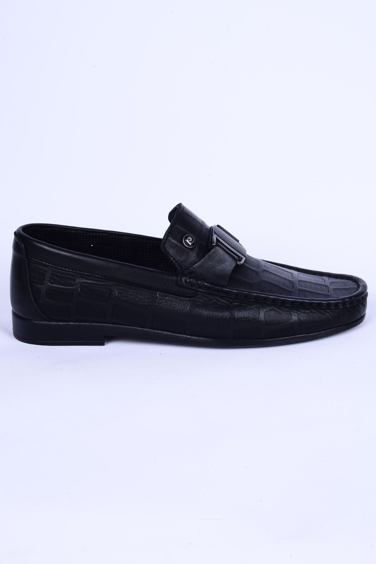 Pierre Cardin 25104 Loafer Deri Önü Tokalı Desenli Siyah Günlük Erkek Ayakkabı
