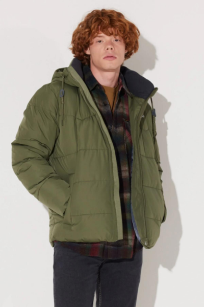 Lee L88BNYA61 Outwear Yağ Yeşili Erkek Mont