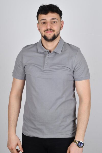 Cazador 22YCEEO04613 Erkek Açık Gri Polo Yaka  T-shırt
