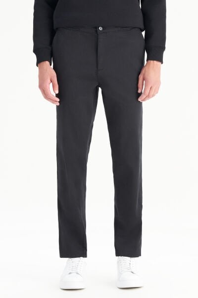 Wrangler WM01200001001 Siyah Erkek Liyosel Kumaş Slim Fit Chino Beli Lastikli Pantolon