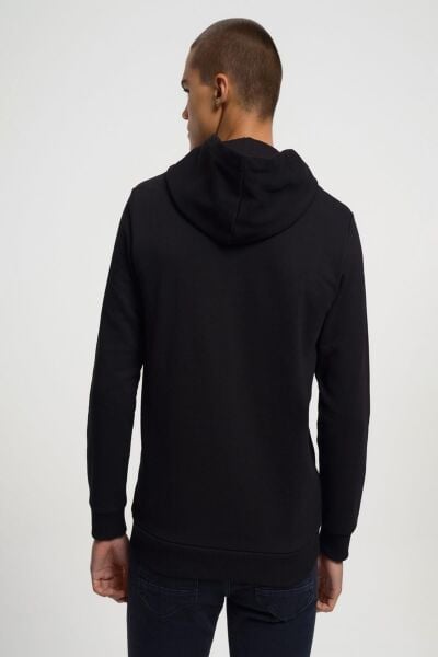 Loft 2034026 Siyah Loft Baskılı Kapüşonlu Erkek Sweat