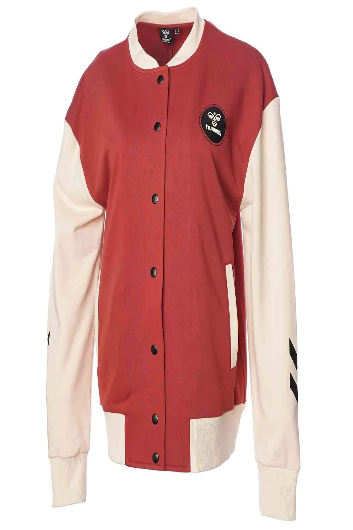 HUMMEL 922078 HMLTELMA BOMBER ZIP Pembe Kadın Önden Düğme Detaylı Kolej Tipi Ceket