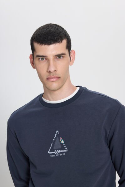 Lee L242502003 Antrasit Erkek Büyük Lee Yazılı İki İplik Sweat