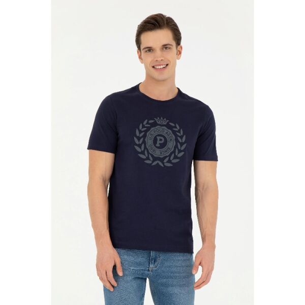 U.S Polo 1825487 Lacivert Erkek Regular Fit Rahat Kesim Bisiklet Yaka Baskılı %100 Pamuk Tşört