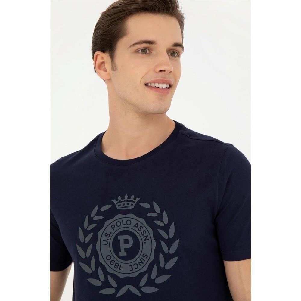 U.S Polo 1825487 Lacivert Erkek Regular Fit Rahat Kesim Bisiklet Yaka Baskılı %100 Pamuk Tşört