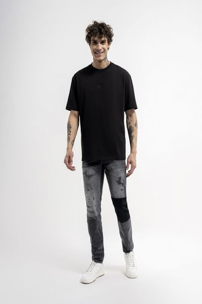 Loft 2034833 Siyah Erkek Regular Fit Bisiklet Yaka  Normal Kesim Loft Logo Yazı Baskılı %100 Pamuk Tşört