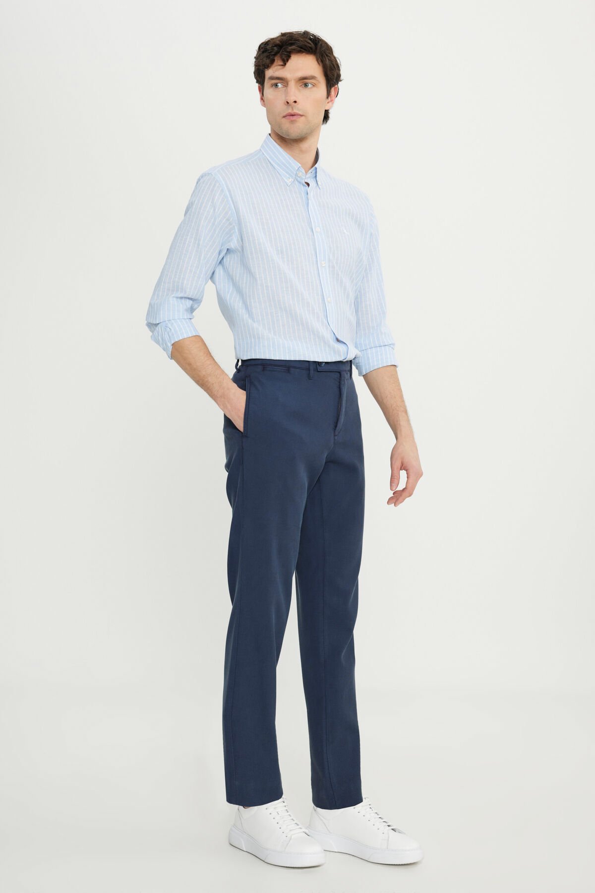 Altınyıldız ACE001252190 Lacivert Erkek Normal Bel Normal Paça Comfort Fit Pantolon