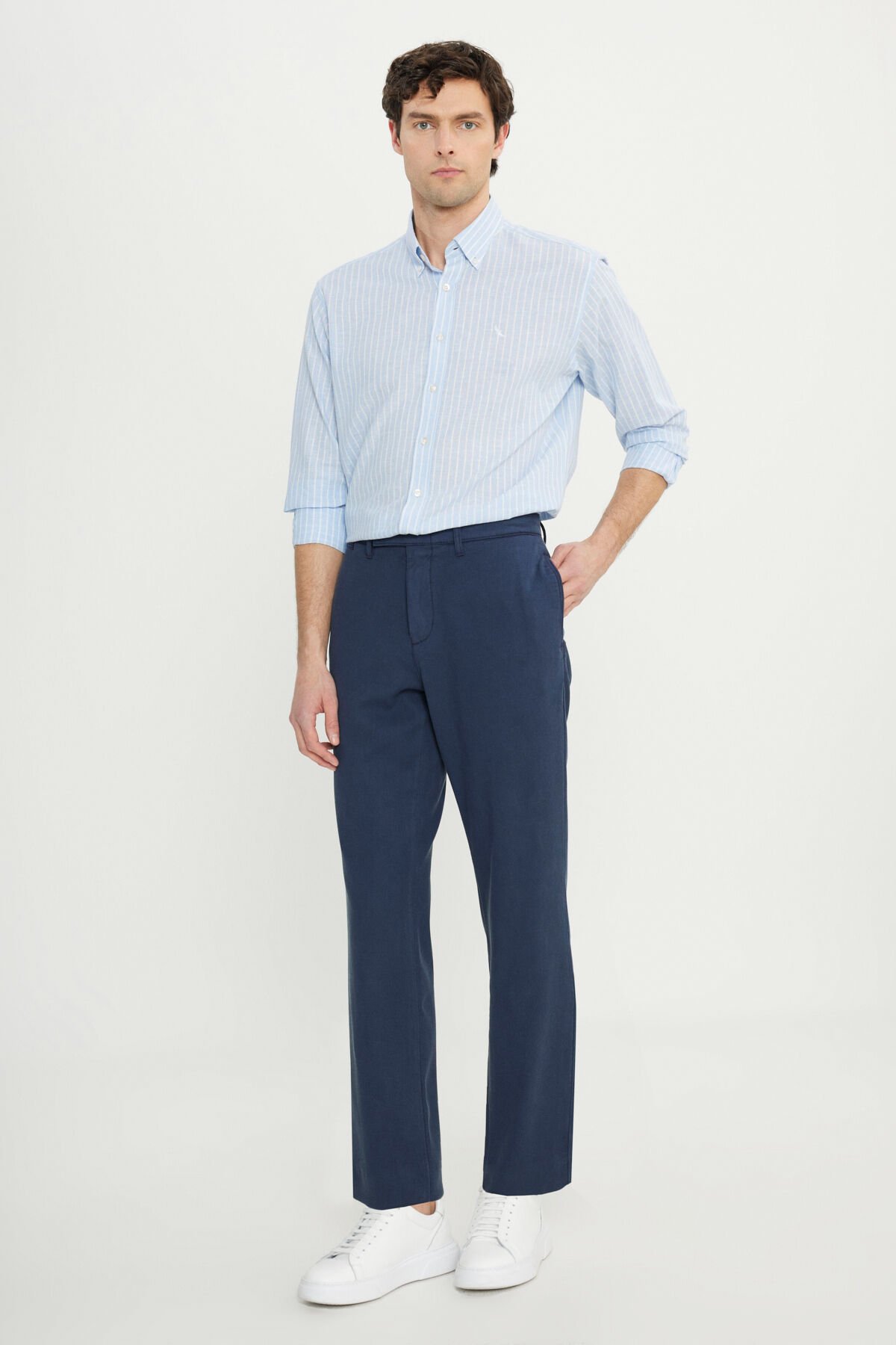 Altınyıldız ACE001252190 Lacivert Erkek Normal Bel Normal Paça Comfort Fit Pantolon