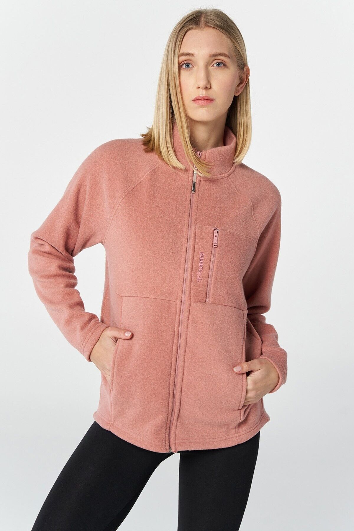 Hummel 921725-9859 Pudra Önü Fermuarlı Kadın Polar