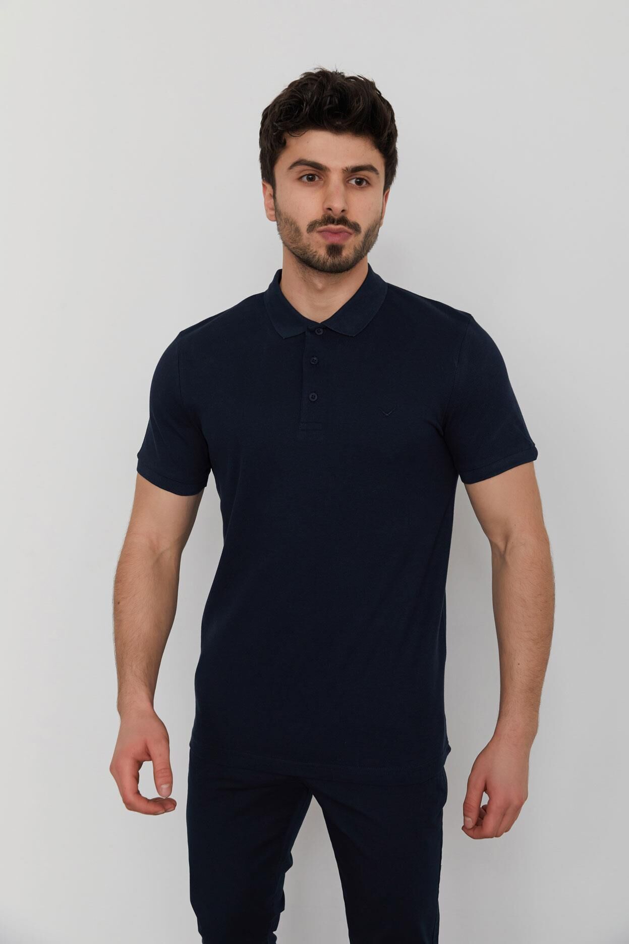 Cazador 22YCEEO04613 Erkek Lacivert Polo Yaka  T-shırt