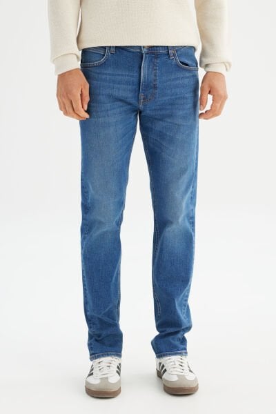 Lee L70700024381 Mavi Erkek Dare Pamuklu Straight Fit Cepli Esnek Jean Denim Kot Pantolon
