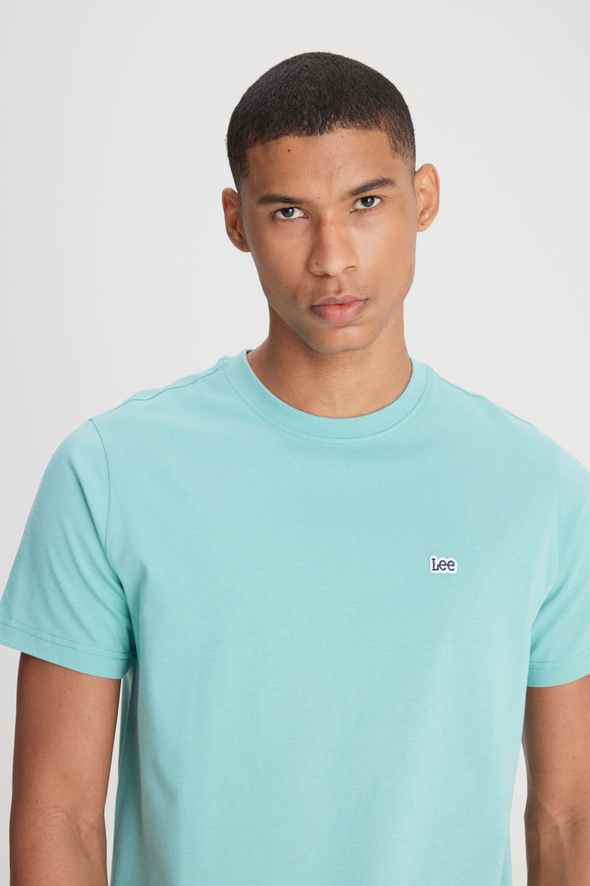 Lee L60UFQ41 Açık Yeşil Erkek Regular Fit Normal Kesim %100 Pamuk Bisiklet Yaka Tişört