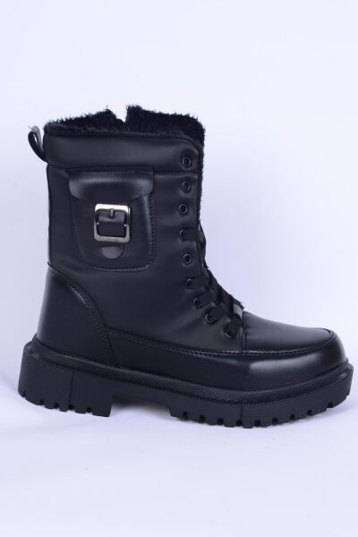 Walkway Zeta Z Siyah-Zümrüt Kadın Deri Bot