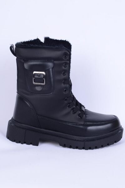 Walkway Zeta Z Siyah-Zümrüt Kadın Deri Bot