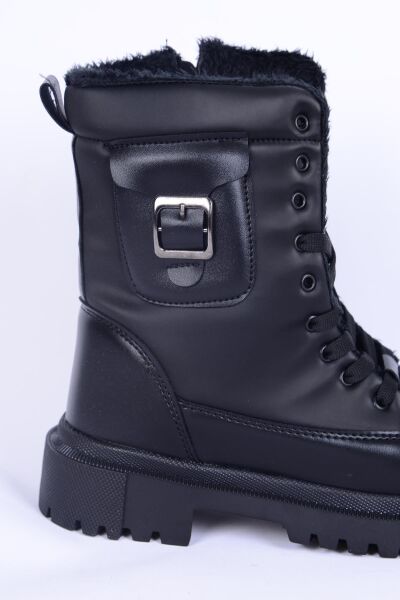 Walkway Zeta Z Siyah-Zümrüt Kadın Deri Bot