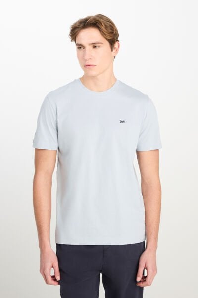Lee ML60UFQ475 Gri Erkek Bisiklet Yaka T-shirt