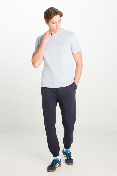 Lee ML60UFQ475 Gri Erkek Bisiklet Yaka T-shirt