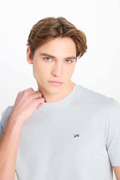 Lee ML60UFQ475 Gri Erkek Bisiklet Yaka T-shirt