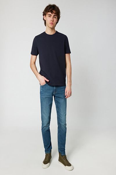 Loft 2026814 Lacivert Nokta Desenli Bisiklet Yaka Erkek T-Shirt