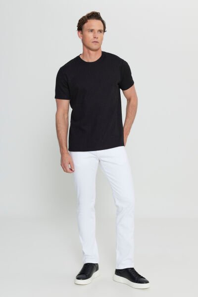 Altınyıldız ACE091252300 Siyah Erkek Bisiklet Yaka Slim Fit T-shirt