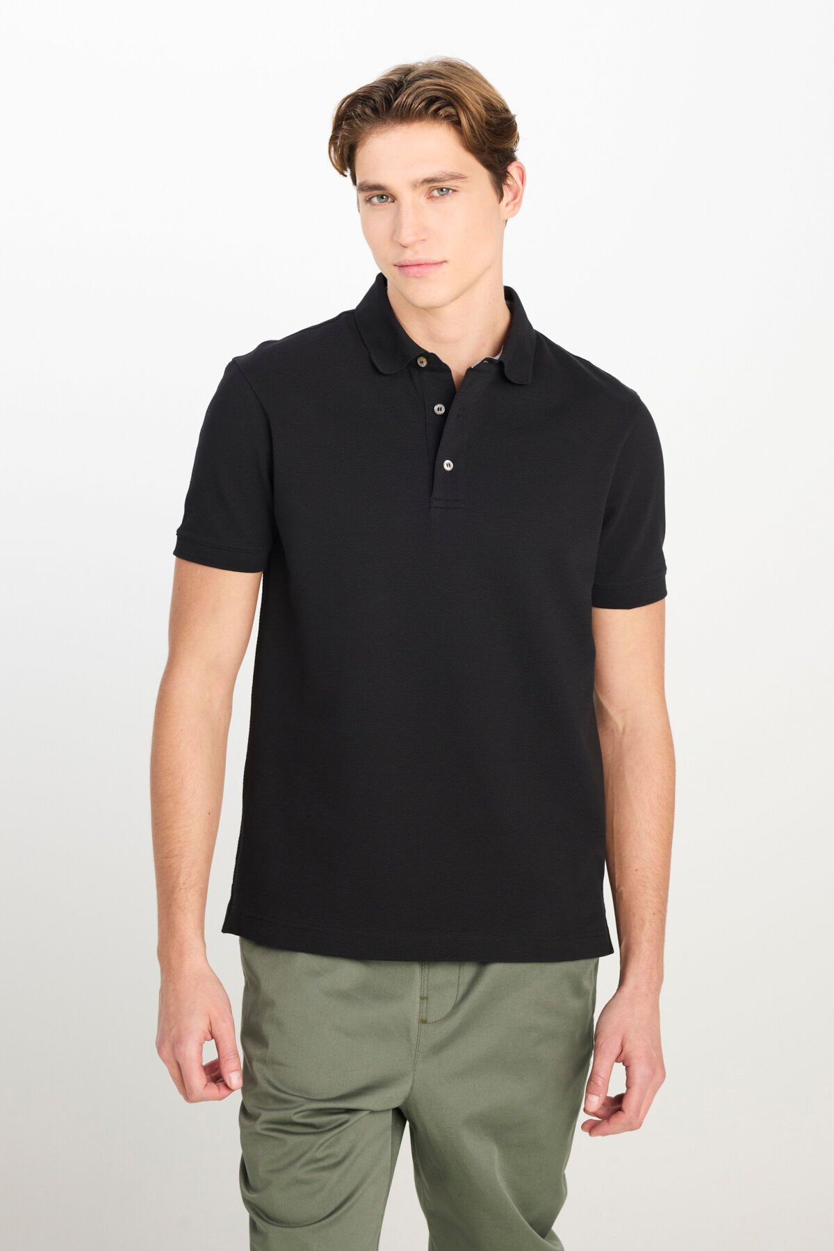 Lee L2510551-001 Siyah Erkek Regular Fit Polo Yaka T-Shirt