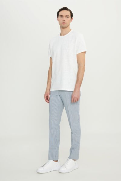 Altınyıldız ACE091252300 Ekru Erkek Bisiklet Yaka Slim Fit T-shirt