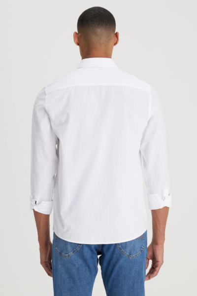 Lee L241286100 Beyaz Erkek Regular Fit Normal Kesim Uzun Kol Normal Yaka Gömlek