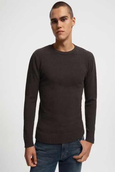 Loft 2033407 Haki Erkek Regular Fit Bisiklet Yaka Kazak