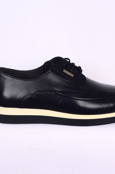 Pierre Cardin 1190141 PREMIUM Siyah Erkek Bağcıklı Rahat Taban Detaylı Günlük Ayakkabı