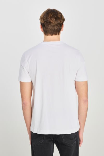 Lee L2510319100 Beyaz Erkek Önden Baskılı Regular Fit Bisiklet Yaka T-shirt