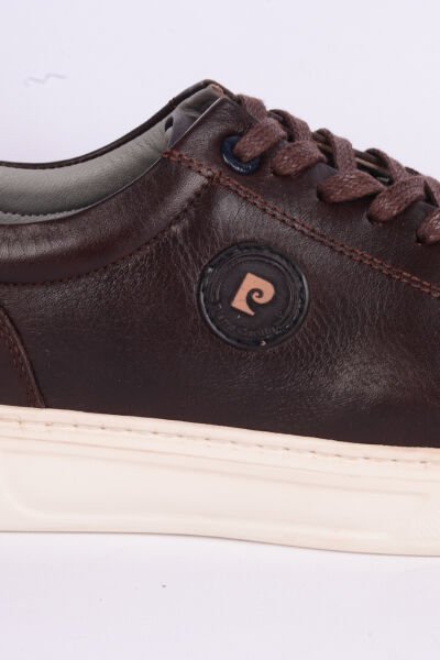 Pierre Cardin 42114 Deri Rahat Taban Bağcıklı Esnek Rahat Kahverengi Günlük Erkek Sneaker Ayakkabı