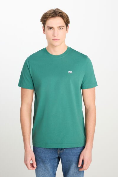 Lee ML60UFQG26 Yeşil Erkek Bisiklet Yaka T-shirt
