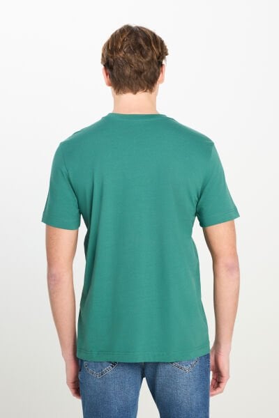 Lee ML60UFQG26 Yeşil Erkek Bisiklet Yaka T-shirt